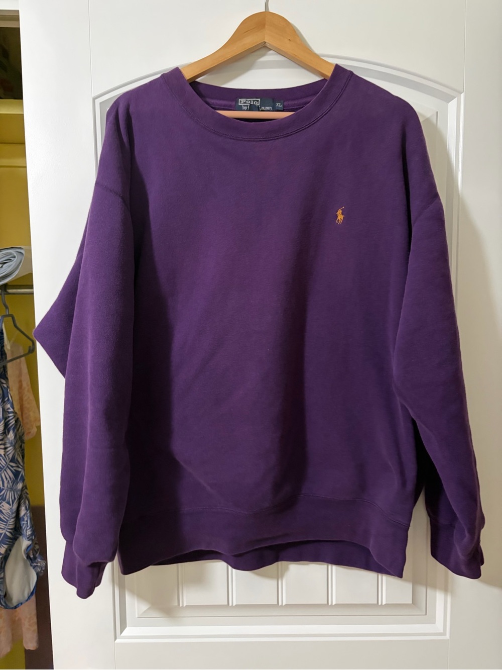 Vintage Polo Ralph Lauren Purple Crewneck Sweatshirt Men’s Xl
